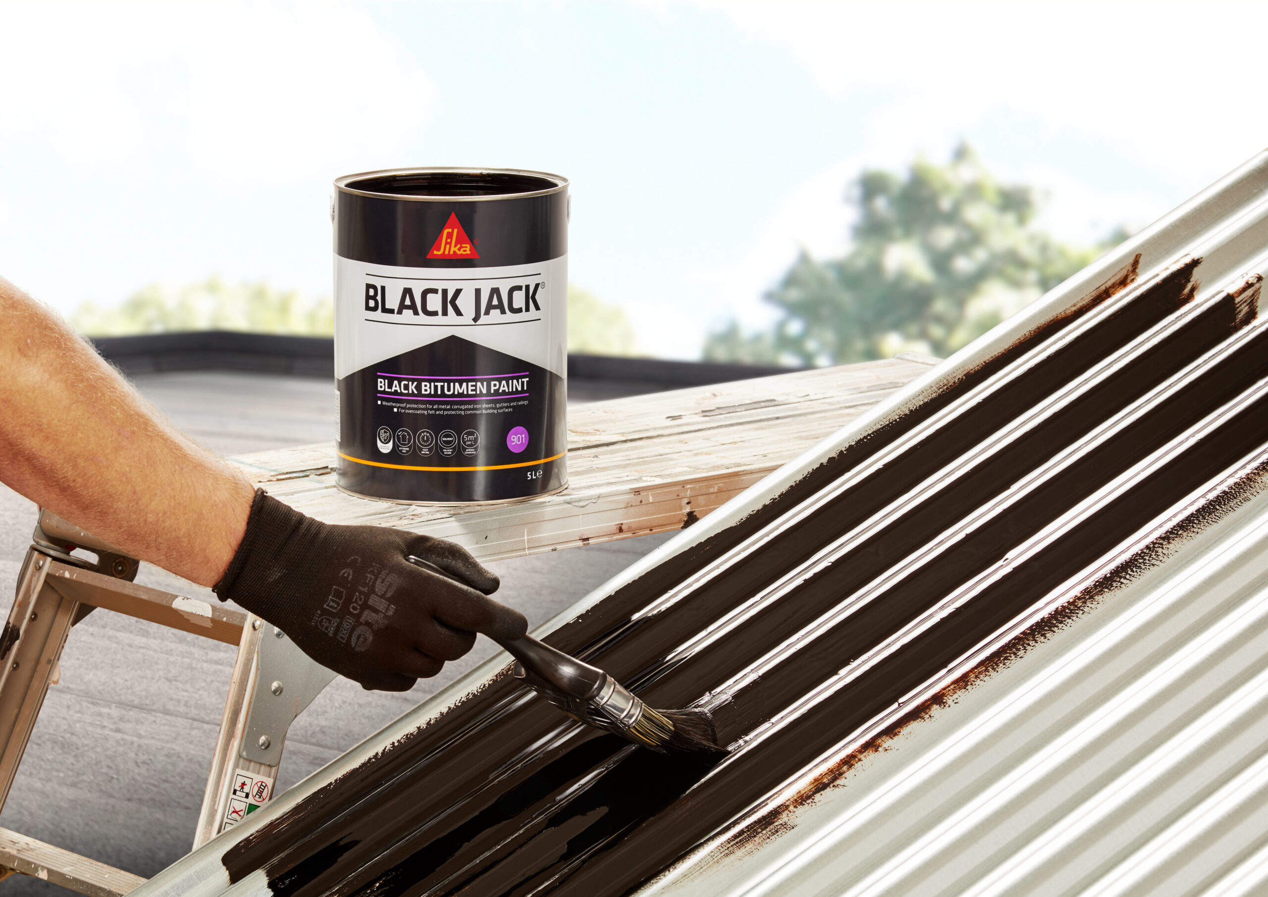 Sika Black Jack 901 Black Bitumen Paint – 25 Litre