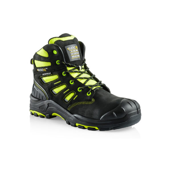 Yellow and Black High Visibility Waterproof Safety Lace Boot