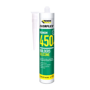 This image displays the front of the product which is a Everflex Premium+ 450 Builders Silicone - 300ml