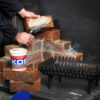 This image displays the Everbuild KOS Fire Cement Buff – Applied to Bricks