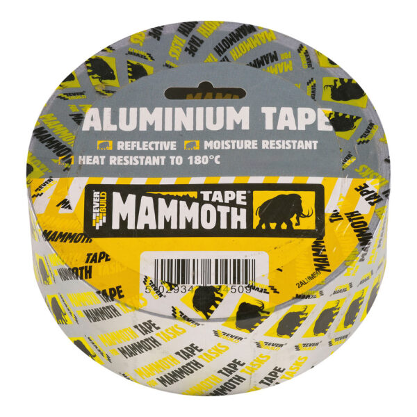 This image displays the front of the product which is a Everbuild Mammoth Aluminium Tape