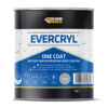 This image displays the front of the product which is a Everbuild Evercryl One Coat – 1kg Grey