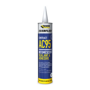 This image displays the front of the product which is a Everbuild Everflex Contract AC95 Intumescent Sealant & Adhesive