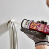 This image displays the Everbuild Everflex Pyro Mate Fire Rated Silicone – In Application