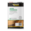 This image displays the front of the product which is a Everbuild Lumberjack Wood Preserver – Clear 5L