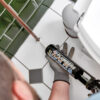 This image is the Everbuild Plumbers Gold Sealant – In Application