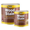 This image displays the front of the product which is a EVERBUILD QUICK DRYING SATIN WOOD STAIN 750ML