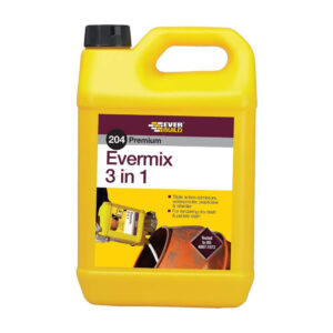 This image displays the front of the product which is a Everbuild 204 Evermix 3 in 1 - 5 Litre