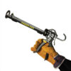 This image displays the Everbuild Power Pro Sealant Gun - C4 (290ml - 400ml) Being Held