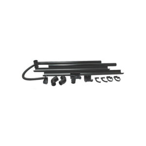 FloPlast Half Shed Round Miniflo Water Butt Guttering Pack, Black - 14 Pieces