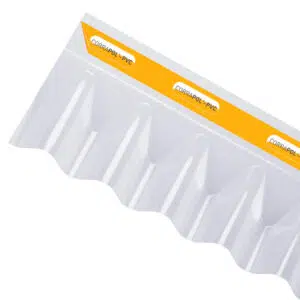 This image displays the front of the product which is a Corrapol PVC DIY Grade Wall Flashing