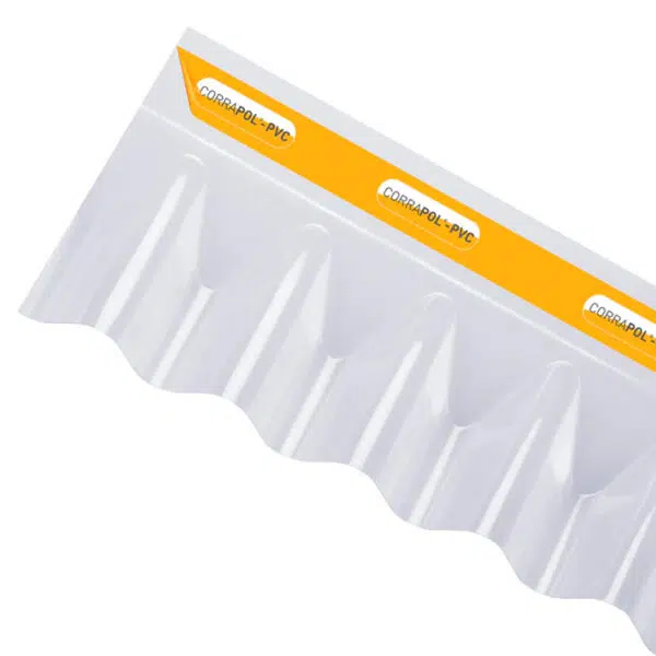 This image displays the front of the product which is a Corrapol PVC DIY Grade Wall Flashing