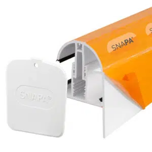 This image displays the front of the product which is a Snapa Snap Fix Glazing Bar