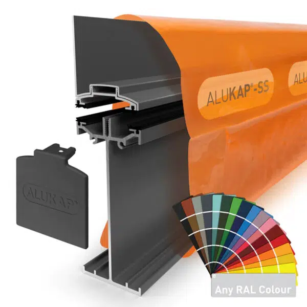 This image displays the front of the product which is a ALUKAP-SS High Span Wall Bar RAL Colours