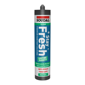 Soudal Neutral Stay Fresh Sanitary Silicone Sealant – Clear 300ml