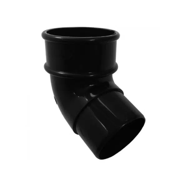 Freefoam 68mm Round Down Pipe 112 Degree Offset Bend, Black