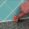 This image displays the Everbuild Seal Rite Strip & Smooth Out Twin Pack in application