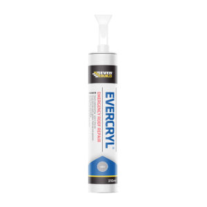 This image displays the front of the product which is a Evercryl Emergency Roof Repair - Clear 310ml