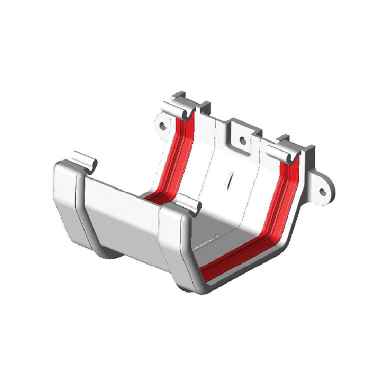 Gutter Union Insert Freeflow 114mm Square Gutter Union Bracket - White - ERoofing