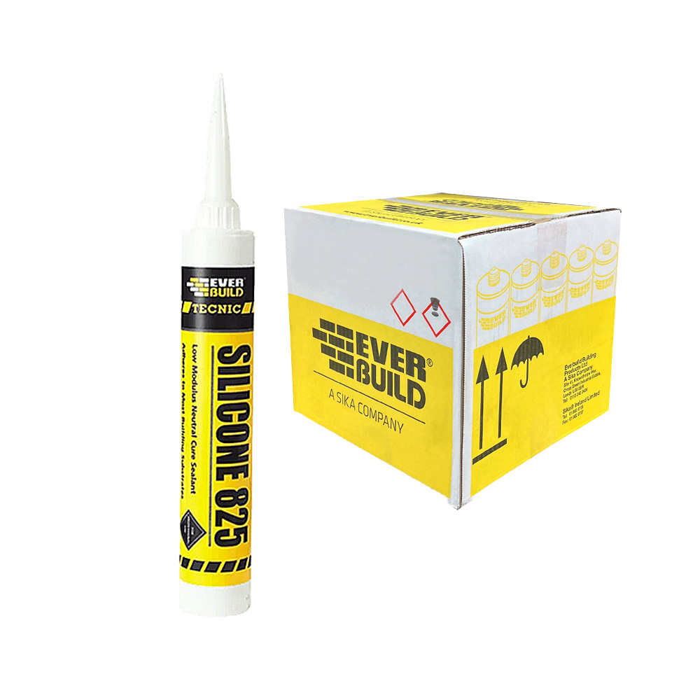 Everbuild Tecnic Silicone 825, Dark Anthracite – 380ml (Box of 25 ...