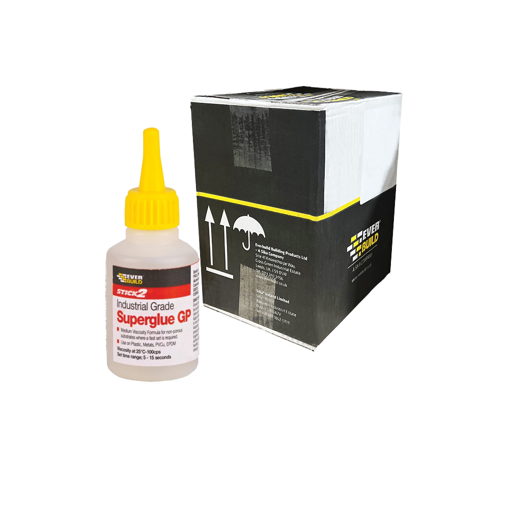 Everbuild Stick2 Industrial Superglue GP Transparent 20g (Box of 20