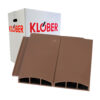 This image displays the front of the product which is a Klober Profile-Line Twin Plain Tile Vent - Brown KG9861-0247 (Box of 10)