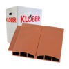 This image displays the front of the product which is a Klober Profile-Line Twin Plain Tile Vent - Terracotta KG9861-0152 (Box of 10)