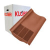 This image displays the front of the product which is a Klober Single Pantile Vent - Terracotta KG9860-0152 (Box of 10)
