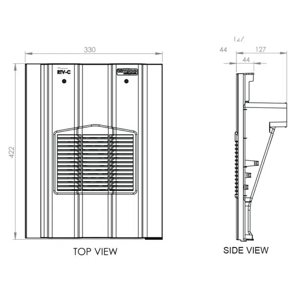 This image displays the technical drawing of the Timloc Castellated Tile Vents Diagram