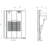 This image displays the diagram for the product Timloc Double Roman Tile Vents Diagram