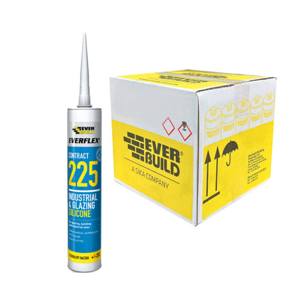 Everbuild Everflex 225 Industrial & Glazing Silicone, White - 295ml ...