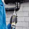 This image displays the Everbuild Weather Mate Gap Filler & Adhesive - Being Applied