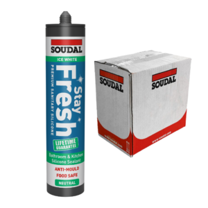 Soudal Neutral Stay Fresh Sanitary Silicone Sealant – White 300ml (Box of 12)