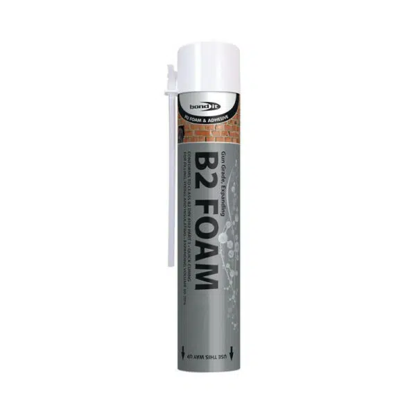 This image displays the front of the can for the product Bond It B2 Expanding PU Foam - Beige 750ml