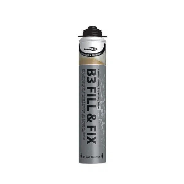 This image shows the front of the can for the product Bond-It-B3-Fill-And-Fix-Expanding-Foam-Gun-Grade-Aerosol-Beige-750ml