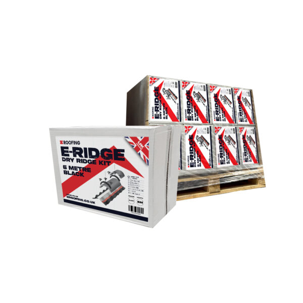 42 x ERidge Dry Fix Ridge System Black – 6m Kit