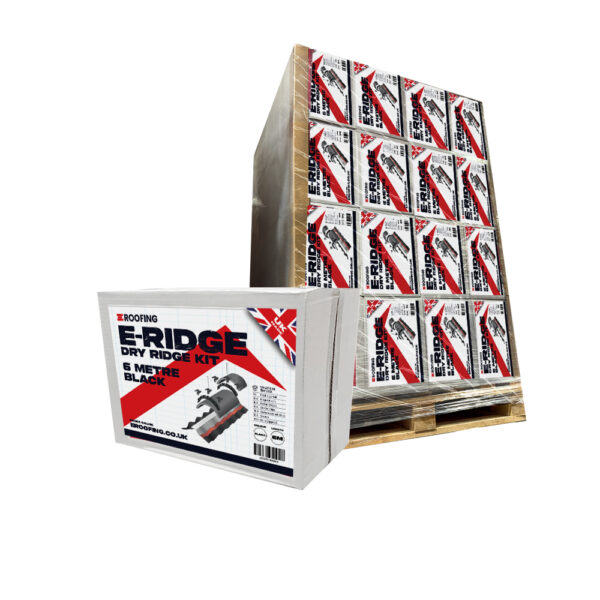 84 x ERidge Dry Fix Ridge System Black – 6m Kit