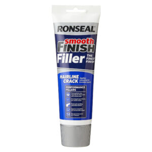 This image displays the front of the product which is a Ronseal Hairline Crack Ready Mix Wall Filler - White 330g