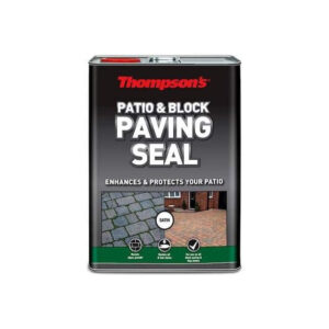 This image displays the front of the product which is a Thompson's Patio & Block Paving Seal - Satin 5L