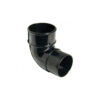 This image displays the front of the product which is a FloPlast's Round 90° Bend - Black