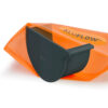 This image displays the front of the product which is a Aluflow Gutter Deepflow LH Stopend Grey