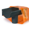 This image displays the front of the product which is a Aluflow Gutter Deepflow Running Outlet Grey