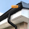 This image displays the Aluflow Gutter Deepflow Running Outlet In Application