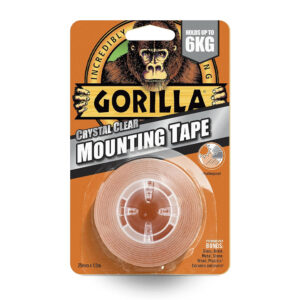 This image displays the front of the product which is a Gorilla Heavy Duty Mounting Tape - 25mm x 1.5m