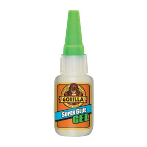 This image displays the front of the product which is a Gorilla Super Glue Gel - Clear 15g