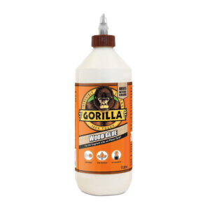 This image displays the front of the product which is a Gorilla Wood Glue - Brown 1L