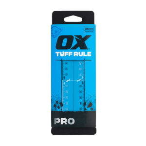 This image displays the front of the product which is a OX Pro Tuff Rule - Cyan