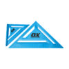 This image displays the front of the product which is a OX Trade Plastic Rafters Square Set 2
