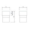 This image displays the FloPlast Square to Round Downpipe Adaptor - Black Diagram