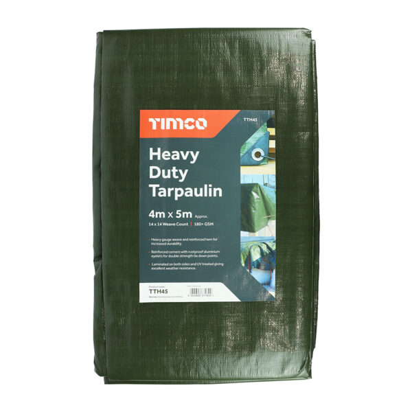 Timco Heavy Duty Tarpaulin - 4m x 5m